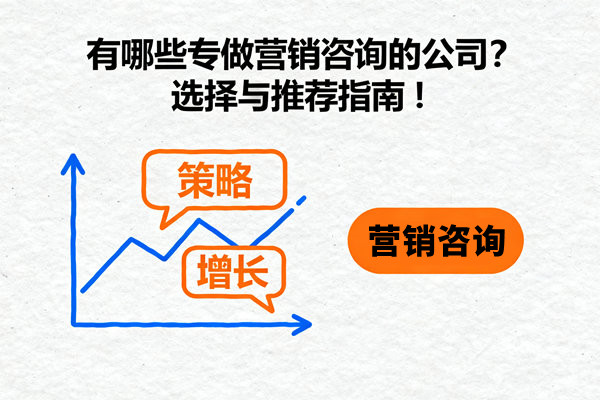有哪些專做營銷咨詢的公司？選擇與推薦指南！